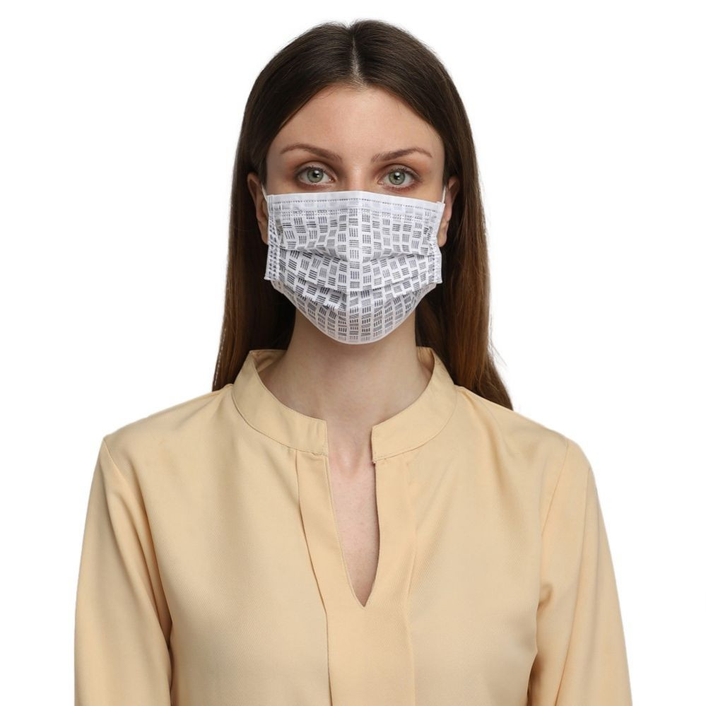 SAAVI URGICALS™ 4 Ply Surgical Face Mask with Melt Blown Layer, BFE & PFE> 99%, ISO, CE, FDA Certified, SITRA Approved Disposable Surgical Masks with Adjustable Nose Pin (Strips)